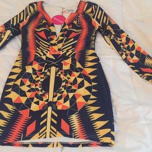 Multi colored mini dress